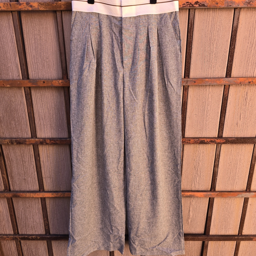 SHEIN Gray Wide-Leg Trousers